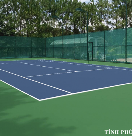 hệ thống hàng rào cao 3.6m bao quanh sân tennis, lưới b40 bọc nhựa