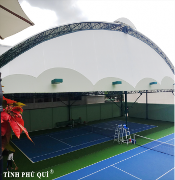 thi công mái che sân tennis extreme