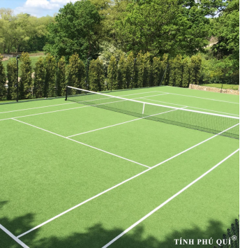 thi công sân tennis với mặt cỏ nhân tạo giá rẻ