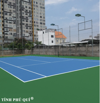 sơn sân tennis 7 lớp nền bê tông