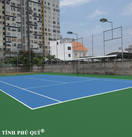 sơn sân tennis 7 lớp nền bê tông