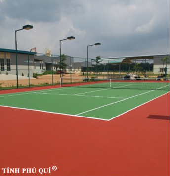 sơn sân tennis 9 lớp nền bê tông