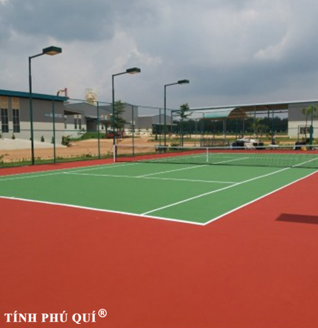 sơn sân tennis 9 lớp nền bê tông
