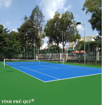 nâng cấp sân mặt sân tennis 4 lớp sơn cao su