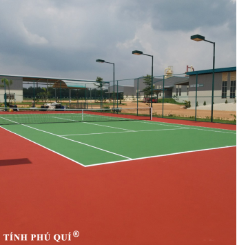 nâng cấp sân mặt sân tennis sơn decoturf